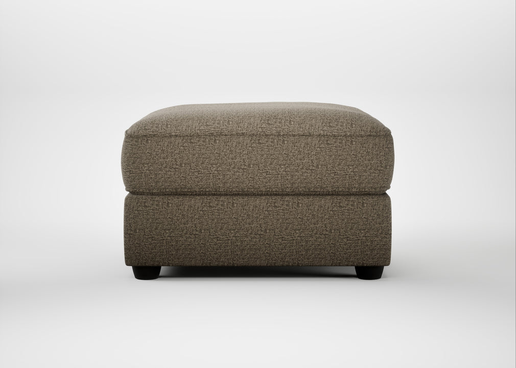 Tailor Rectangular Footstool Boucle Velvet Rocky / Black