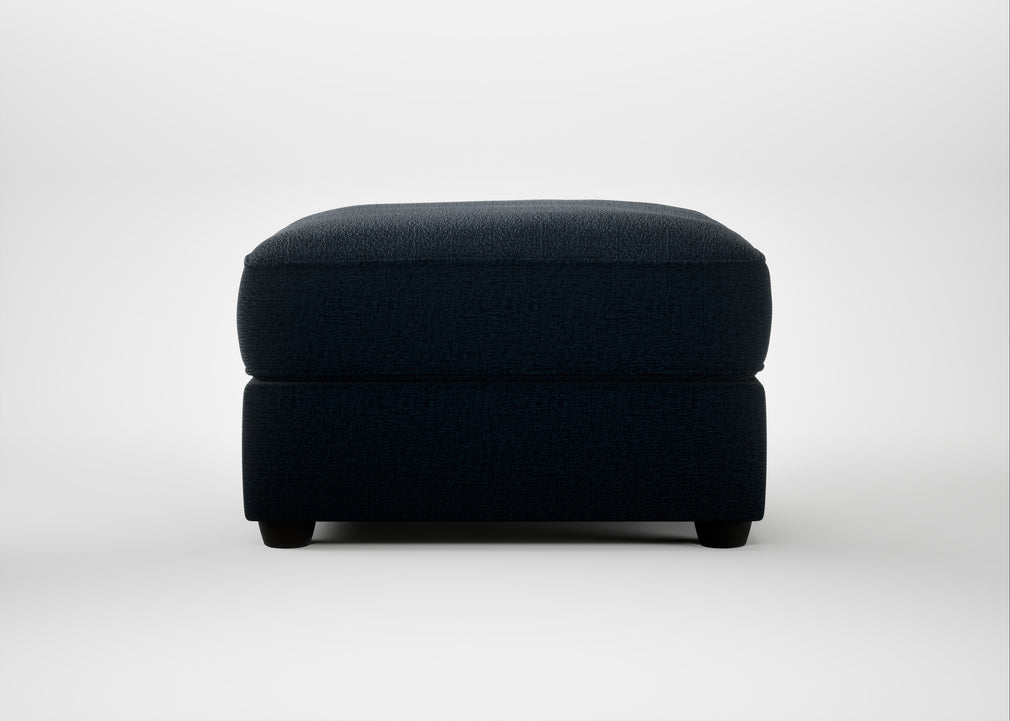 Tailor Rectangular Footstool Boucle Velvet Space / Black