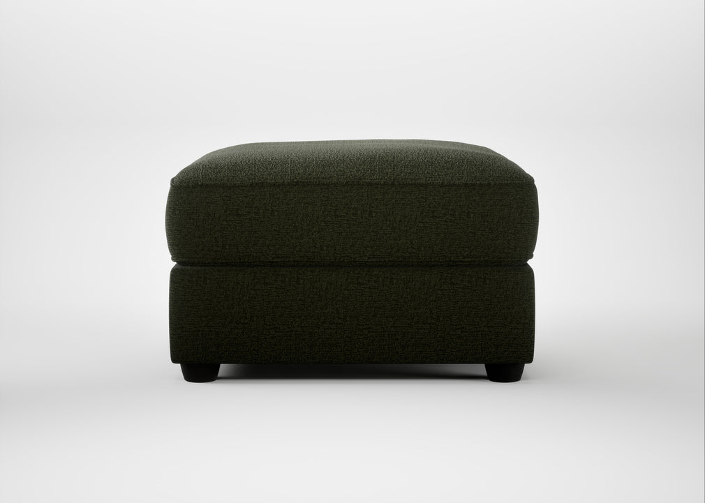 Tailor Rectangular Footstool Boucle Velvet Wilder / Black