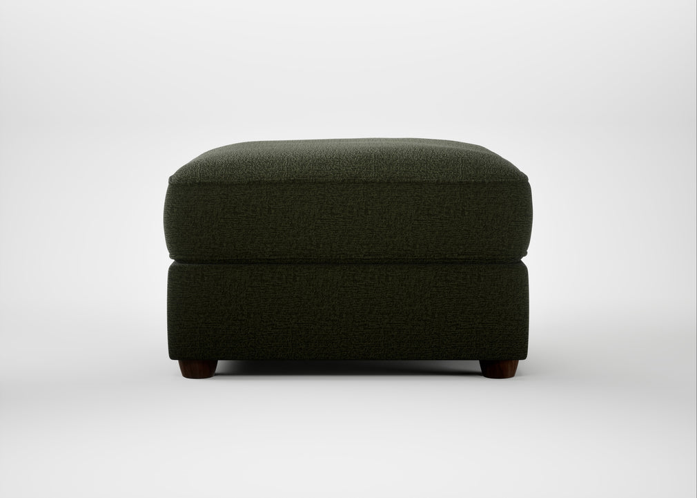Tailor Rectangular Footstool Boucle Velvet Wilder / Walnut Stained