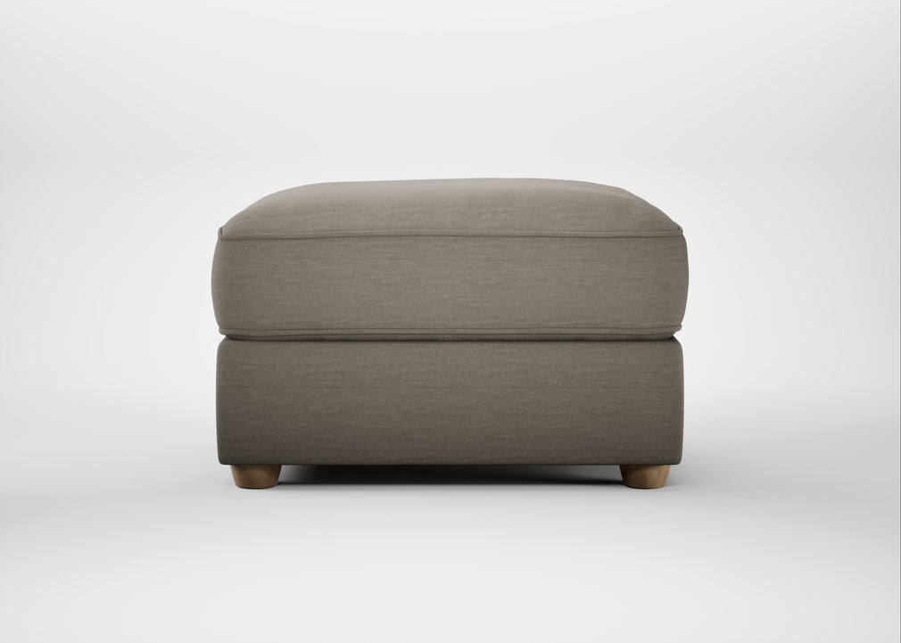 Tailor Rectangular Footstool Broad Weave Pebble / Natural