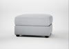 Tailor Rectangular Footstool Broad Weave Tin / Walnut Stained
