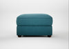 Tailor Rectangular Footstool Brushed Cotton Cadet / Walnut Stained
