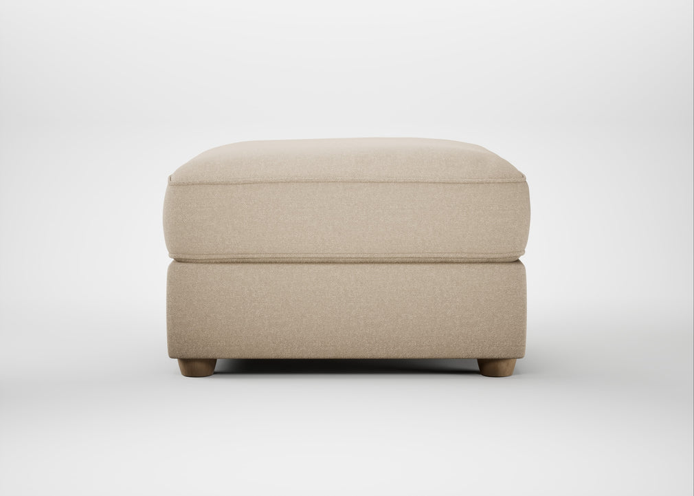 Tailor Rectangular Footstool Brushed Cotton Oat / Natural