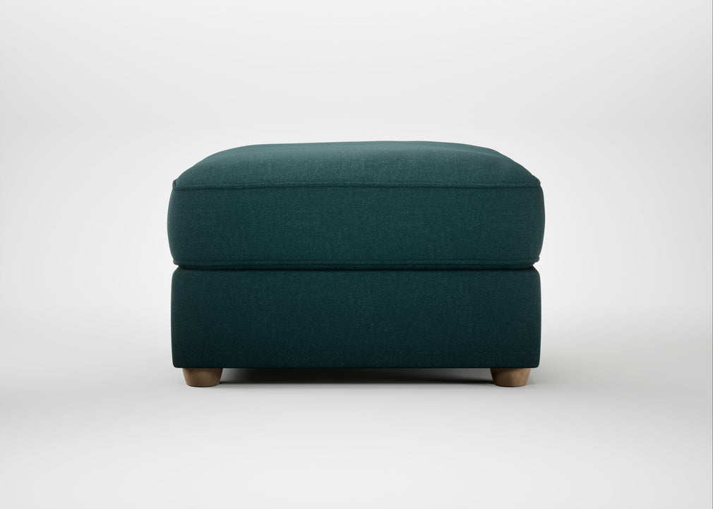 Tailor Rectangular Footstool Brushed Cotton Pine / Natural