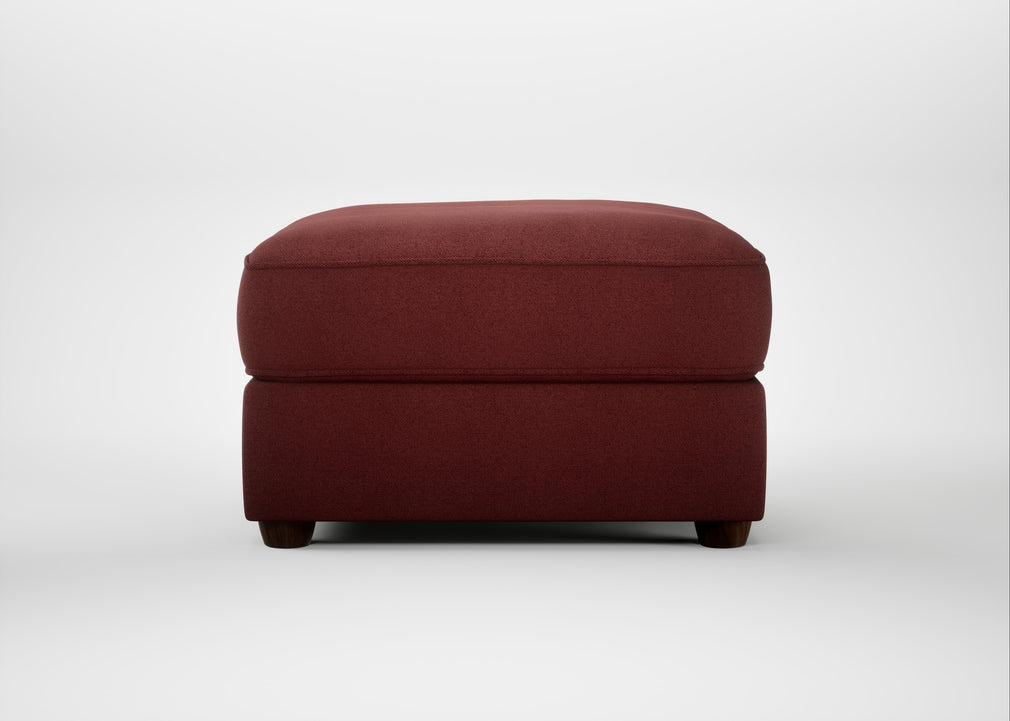 Tailor Rectangular Footstool Capelo Linen-Cotton Estruscan / Walnut Stained