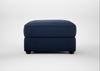 Tailor Rectangular Footstool Capelo Linen-Cotton Inkspot / Walnut Stained