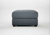 Tailor Rectangular Footstool Capelo Linen-Cotton Mineral / Walnut Stained