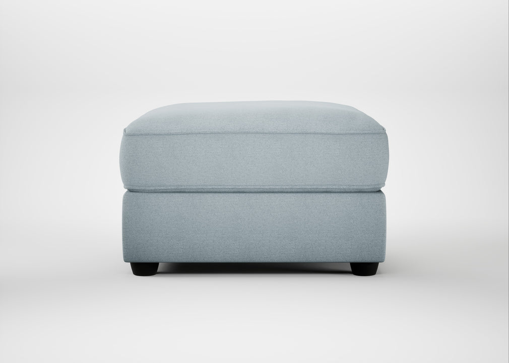 Tailor Rectangular Footstool Capelo Linen-Cotton Sea Shanty / Black