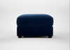 Tailor Rectangular Footstool Cotton Velvet Midnight / Walnut Stained