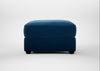 Tailor Rectangular Footstool Cotton Velvet Petrol / Black