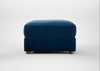Tailor Rectangular Footstool Cotton Velvet Petrol / Natural
