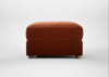 Tailor Rectangular Footstool Cotton Velvet Russet / Natural