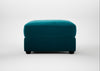 Tailor Rectangular Footstool Cotton Velvet Teal / Black