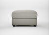 Tailor Rectangular Footstool Melton Wool Limestone / Black