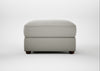 Tailor Rectangular Footstool Melton Wool Limestone / Walnut Stained