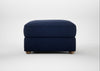 Tailor Rectangular Footstool Melton Wool New Navy / Natural