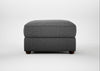 Tailor Rectangular Footstool Melton Wool Shale / Walnut Stained