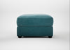 Tailor Rectangular Footstool Smart Luxe Velvet Airforce Blue / Black