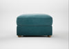 Tailor Rectangular Footstool Smart Luxe Velvet Airforce Blue / Natural