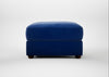 Tailor Rectangular Footstool Smart Luxe Velvet Azure / Walnut Stained