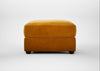 Tailor Rectangular Footstool Smart Luxe Velvet Cognac / Walnut Stained