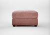 Tailor Rectangular Footstool Smart Luxe Velvet Dusky Pink / Black