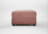Tailor Rectangular Footstool Smart Luxe Velvet Dusky Pink / Walnut Stained