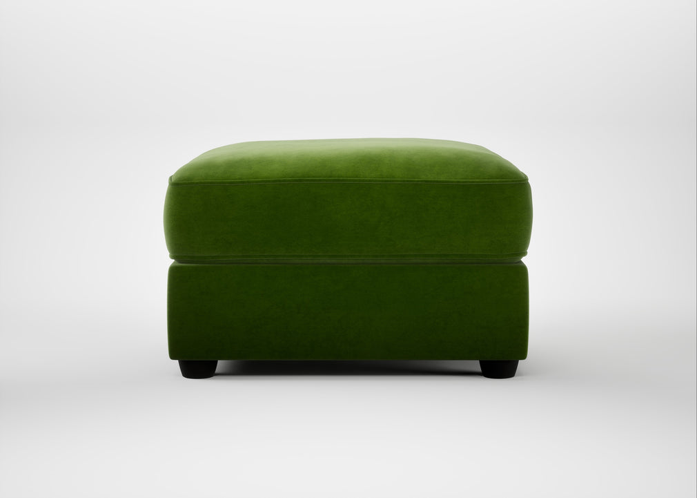 Tailor Rectangular Footstool Smart Luxe Velvet Grass / Black