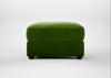 Tailor Rectangular Footstool Smart Luxe Velvet Grass / Walnut Stained