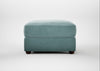 Tailor Rectangular Footstool Smart Luxe Velvet Mineral Blue / Walnut Stained