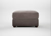 Tailor Rectangular Footstool Smart Luxe Velvet Mushroom / Walnut Stained