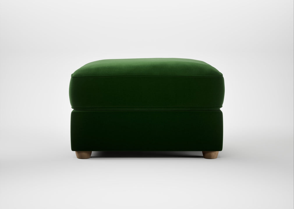 Tailor Rectangular Footstool Smart Velvet Forest / Natural