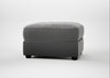 Tailor Rectangular Footstool Smart Velvet Mercury / Black