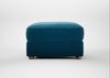 Tailor Rectangular Footstool Smart Velvet Ocean Blue / Natural
