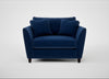 Torino Loveseat Cotton Velvet Midnight / Black