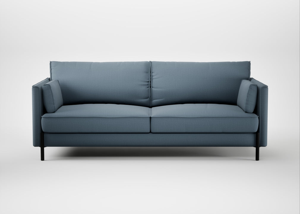 Tortona 3 Seater Sofa Smart Cotton Linen Celestial