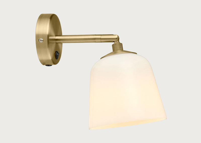 Room 49 Wall Light Opal Antique Brass