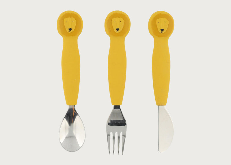 Mr. Lion Silicone Cutlery Set 3-Pack