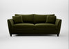 Torino 4 Seater Sofa Cotton Velvet Evergreen / Black