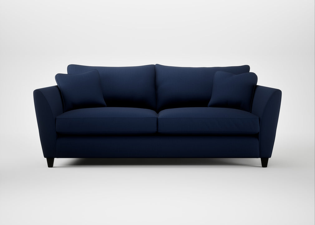 Torino 4 Seater Sofa Smart Cotton Linen Indigo / Black