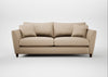 Torino 4 Seater Sofa Smart Cotton Linen Rice / Walnut Stained