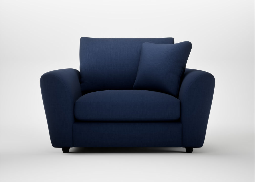 Snooze Loveseat Smart Cotton Linen Indigo
