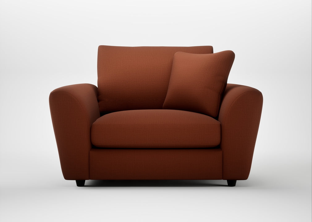 Snooze Loveseat Smart Cotton Linen Rust