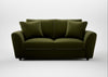 Snooze 3 Seater Sofa Cotton Velvet Evergreen