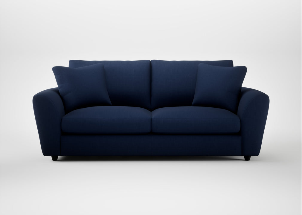 Snooze 4 Seater Sofa Smart Cotton Linen Indigo