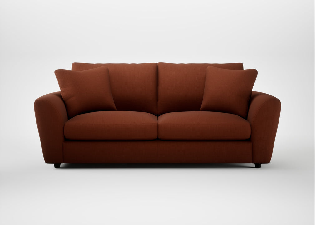 Snooze 4 Seater Sofa Smart Cotton Linen Rust