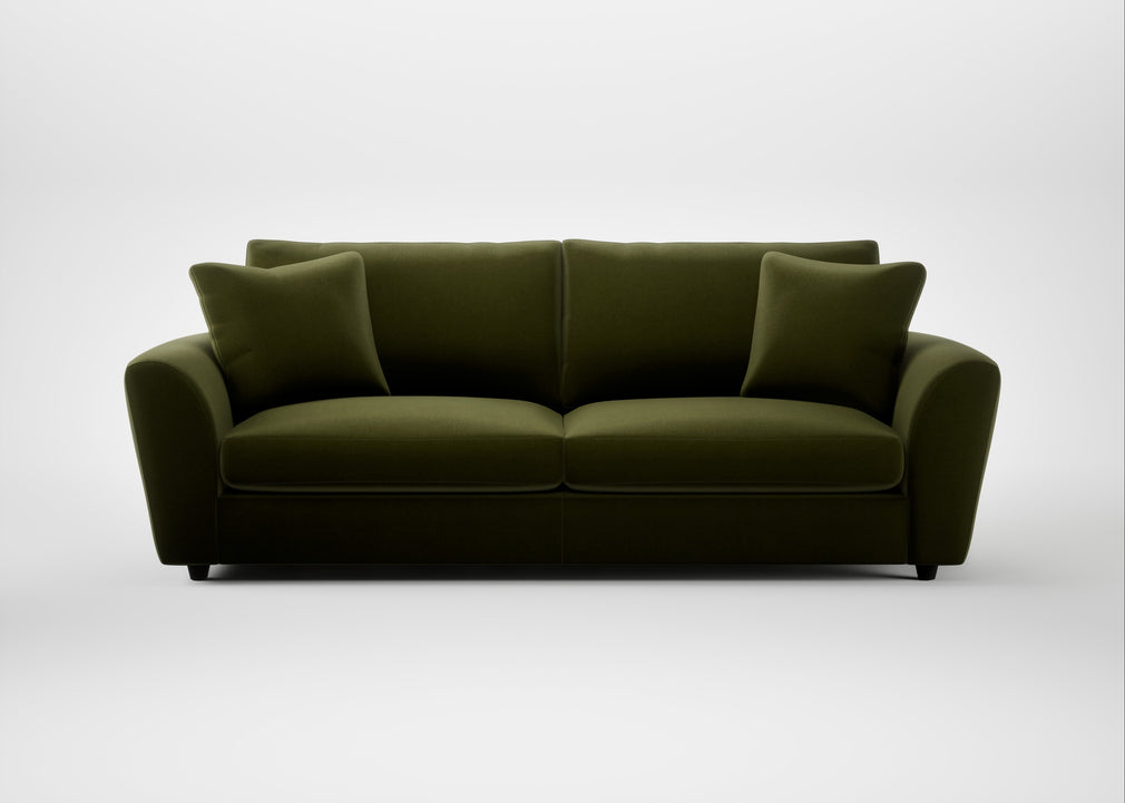 Snooze 5 Seater Sofa Cotton Velvet Evergreen