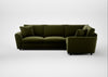 Snooze Right Hand Facing Corner Sofa Cotton Velvet Evergreen