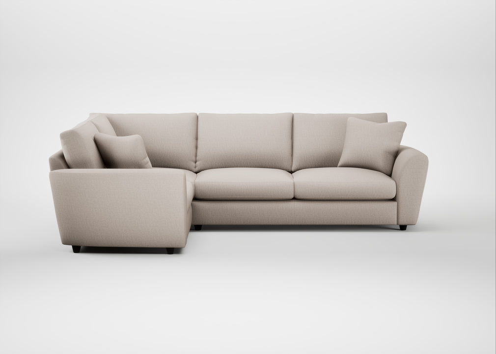 Snooze Left Hand Facing Corner Sofa Capelo Linen-Cotton Sesame